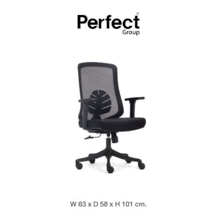 เก้าอี้ทำงานเพื่อสุขภาพ Perfect LEAF SERIES รุ่น POF-B89 สีดำ_0